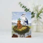 ビクトリアン巣箱のニンジンベビー  ポストカード (スタンド正面)