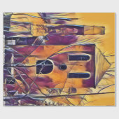 ビクトリアン建物おもしろい ラッピングペーパー (フラット)