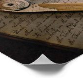 ビクトリアン建築家の結石マニュアルと定規 ポスター (角)