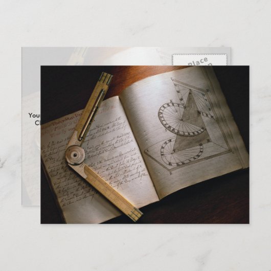 ビクトリアン建築家の結石マニュアルと定規 ポストカード (正面/裏面)