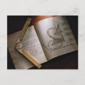 ビクトリアン建築家の結石マニュアルと定規 ポストカード (正面)