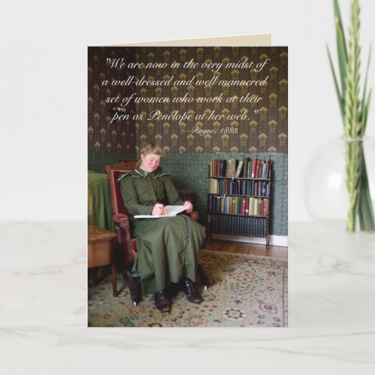 ビクトリアン引用文:女性ライター カード (正面)