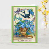 ビクトリアン忘れメモカードを使わない カード (黄色い花)