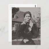 ビクトリアン恵良写間抜け真の女性が顔おもしろい ポストカード (正面/裏面)