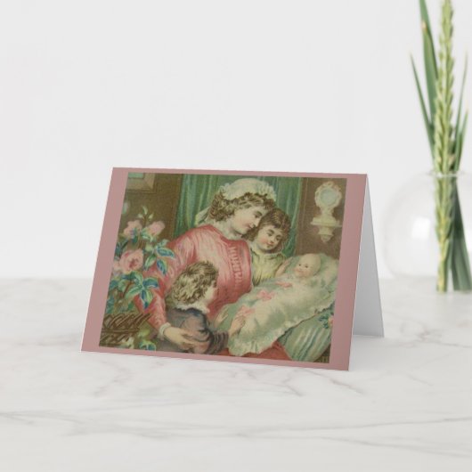 ビクトリアン新生児グリーティングカード カード (正面)