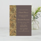 ビクトリアン時代のアンティークオータムリーフブライダルシャワー 招待状 (スタンド正面)