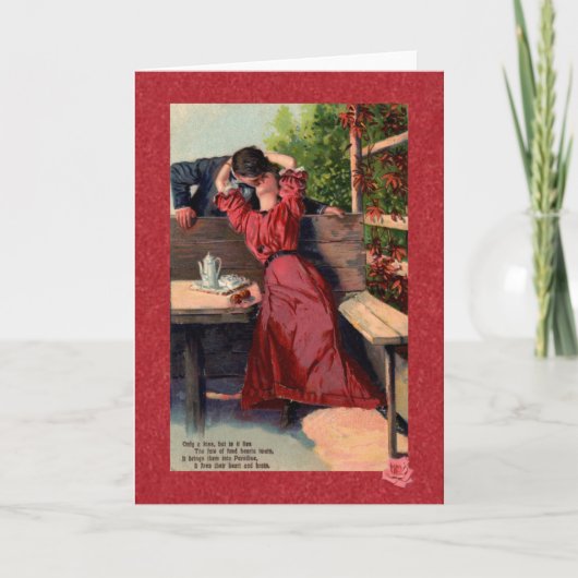 ビクトリアン時代のキス ポストカード 挨拶カード (正面)