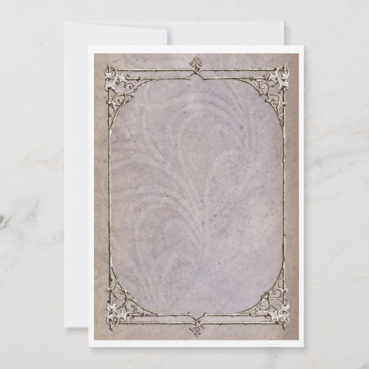ビクトリアン時代のクラシックな枠の招待状 招待状 (正面)