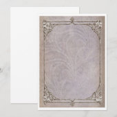 ビクトリアン時代のクラシックな枠の招待状 招待状 (正面/裏面)