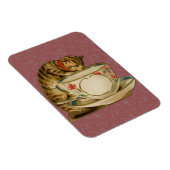 ビクトリアン時代の猫のティーカップ　かわいいアンティーク マグネット (右側)