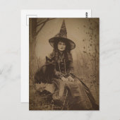 ビクトリアン時代の魔女　セピア・ポートレート　スタイル６ ポストカード (正面/裏面)