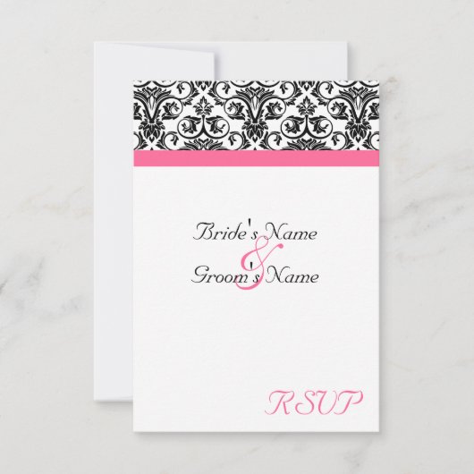 ビクトリアン暗い赤紫色結婚の対応する小さなRSVP 出欠カード (正面)