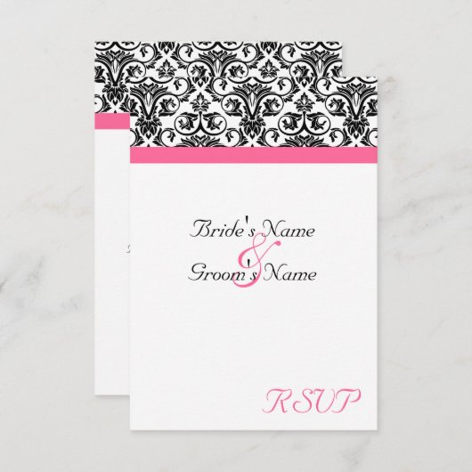 ビクトリアン暗い赤紫色結婚の対応する小さなRSVP 出欠カード (正面/裏面)