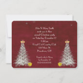 ビクトリアン様式の家のクリスマス招待状 招待状 (裏面)