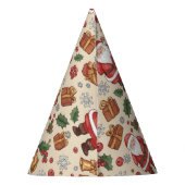 ビクトリアン水彩サンタクリスマスコレクション パーティーハット (裏面)