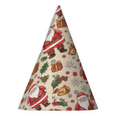 ビクトリアン水彩サンタクリスマスコレクション パーティーハット (左)