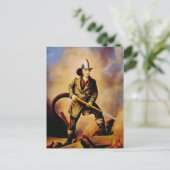 ビクトリアン消防士「アメリカ消防士」 ポストカード (スタンド正面)