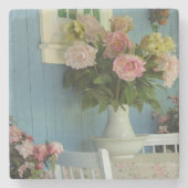 ビクトリアン牡丹 – マーサのブドウ畑 ストーンコースター (正面)