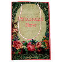 ビクトリアン猫と楽譜バラフローラヴィンテージ