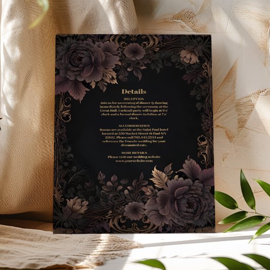 ビクトリアン王室のゴシック結婚ス エンクロージャーカード