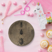 ビクトリアン甲虫イラストグランジハロウィーン ペーパープレート (パーティー)