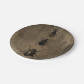 ビクトリアン甲虫イラストグランジハロウィーン ペーパープレート (アングル)