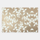 ビクトリアン白金ゴールド結婚のラッピング紙 ラッピングペーパーシート (正面)