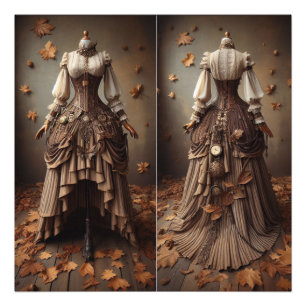 ビクトリアン紅葉ファッションデザイン フォトプリント