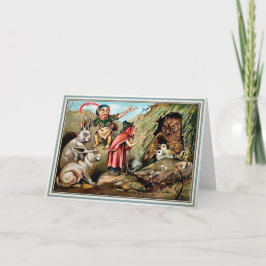 ビクトリアン素晴らしOwl Christmas Card シーズンカード