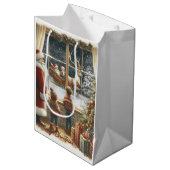 ビクトリアン素朴クリスマス ミディアムペーパーバッグ (正面アングル)