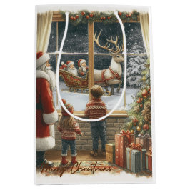 ビクトリアン素朴クリスマス ミディアムペーパーバッグ