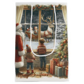 ビクトリアン素朴クリスマス ミディアムペーパーバッグ (裏面)