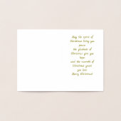 ビクトリアン素朴クリスマス 箔カード (内部)