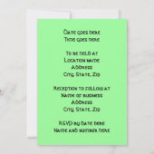 ビクトリアン結婚の 招待状 (裏面)