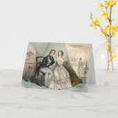 ビクトリアン結婚グリーティングカード カード (黄色い花)