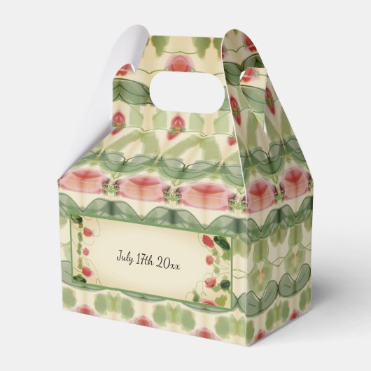 ビクトリアン結婚式の引き出物 フェイバーボックス (裏面サイド)