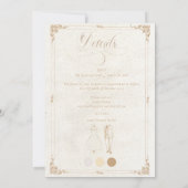 ビクトリアン結婚式招待状 招待状 (裏面)