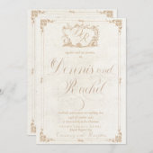 ビクトリアン結婚式招待状 招待状 (正面/裏面)
