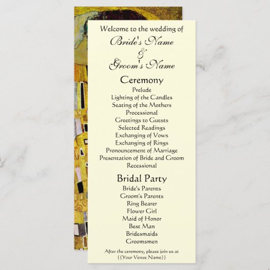 ビクトリアン結婚式 プログラム、ザキス、グスタフクリムト プログラム