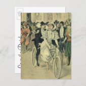 ビクトリアン結婚新郎新婦 案内ポストカード (正面/裏面)