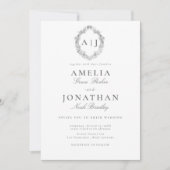 ビクトリアン結婚紋岩招待状 招待状 (正面)