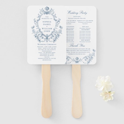 ビクトリアン結婚華美フローラ ハンドファン (正面&裏面)