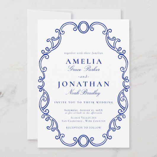 ビクトリアン結婚頂 招待状 (正面)