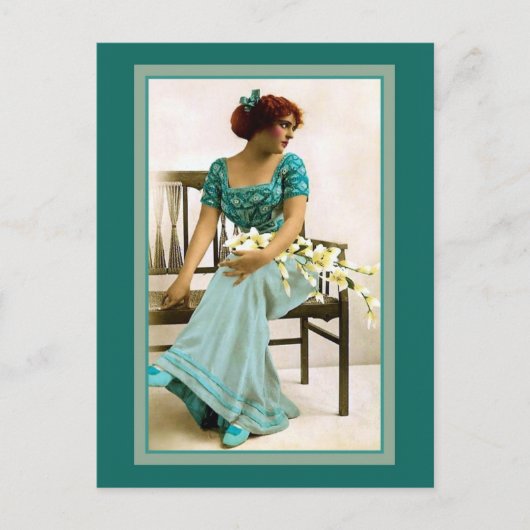 ビクトリアン美しい、復元された写真 ポストカード (正面)