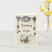 ビクトリアン考えお前 カード (黄色い花)