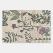 ビクトリアン花と女 ラッピングペーパーシート (正面)