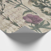 ビクトリアン花と女 ラッピングペーパー (角)