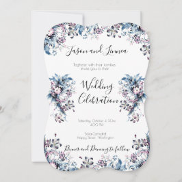 ビクトリアン花エレガント入りアルデコスタイル 招待状