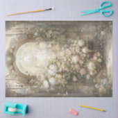 ビクトリアン花模様 薄葉紙 (クラフト)