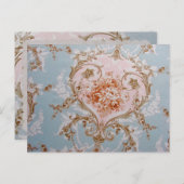 ビクトリアン花 – はがき/ RSVPシャワー インビテーションポストカード (正面/裏面)